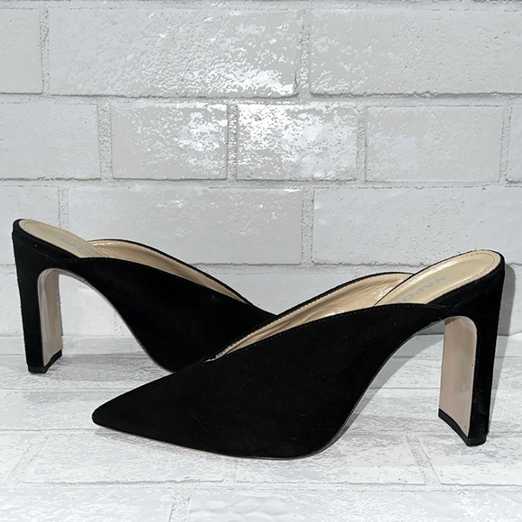 Napoleoni Made in Italy Black Suede Leather Mules - Picture 3 of 9